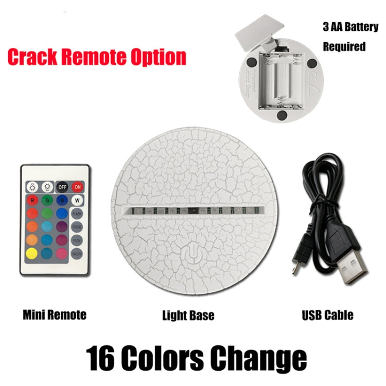Baseball Sport Shape 3D Colorful LED Vision Light Table Lamp, Crack Remote Control Version - Novelty Lighting by PMC TechLife | Online Shopping South Africa | PMC TechLife | Buy Now Pay Later Mobicred