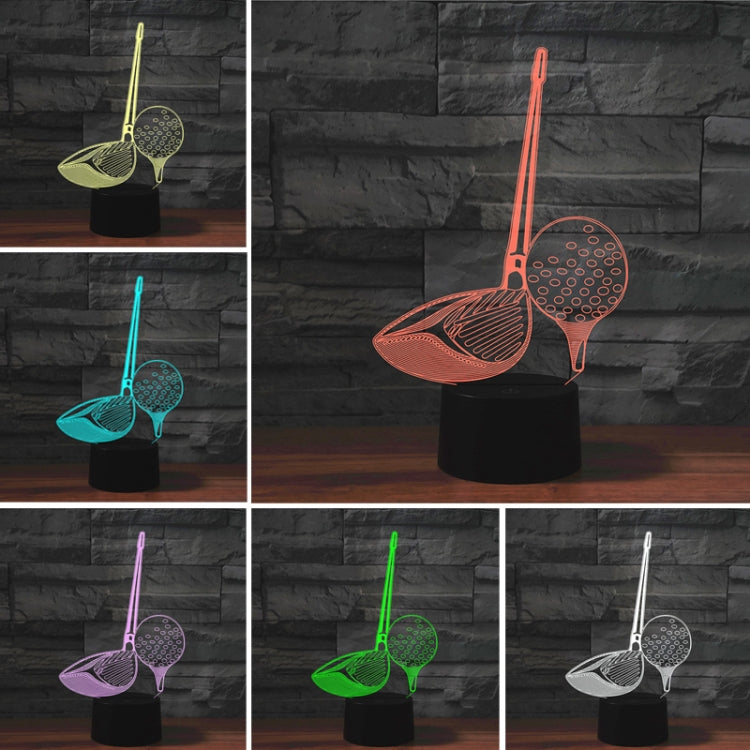 Golf Shape 3D Colorful LED Vision Light Table Lamp, Crack Touch Version - Novelty Lighting by PMC TechLife | Online Shopping South Africa | PMC TechLife | Buy Now Pay Later Mobicred