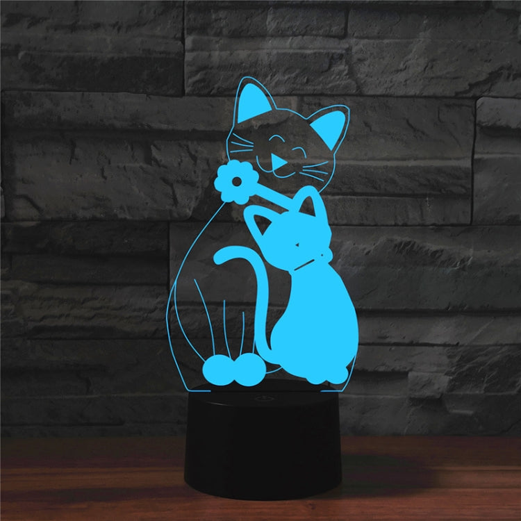 Cat Shape 3D Colorful LED Vision Light Table Lamp, USB Touch Version - Novelty Lighting by PMC TechLife | Online Shopping South Africa | PMC TechLife | Buy Now Pay Later Mobicred
