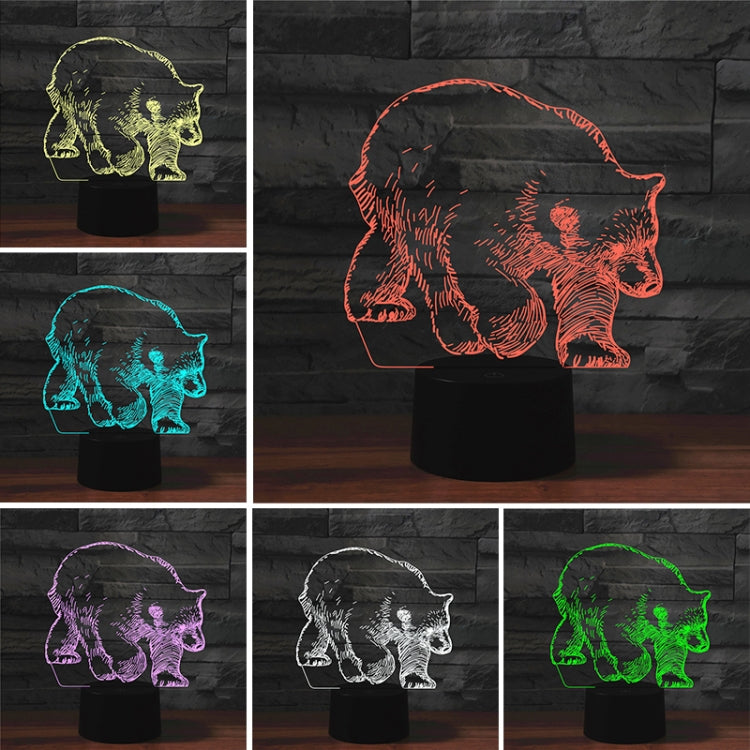 Bear Shape 3D Colorful LED Vision Light Table Lamp, 16 Colors Remote Control Version - Novelty Lighting by PMC TechLife | Online Shopping South Africa | PMC TechLife | Buy Now Pay Later Mobicred
