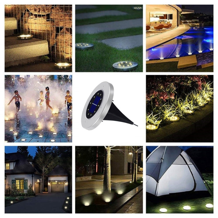 2 PCS 10 LEDs Solar Powered Buried Light Under Ground Lamp IP65 Waterproof Outdoor Garden Street Light (White Light) - Buried Lights by PMC Jewellery | Online Shopping South Africa | PMC Jewellery