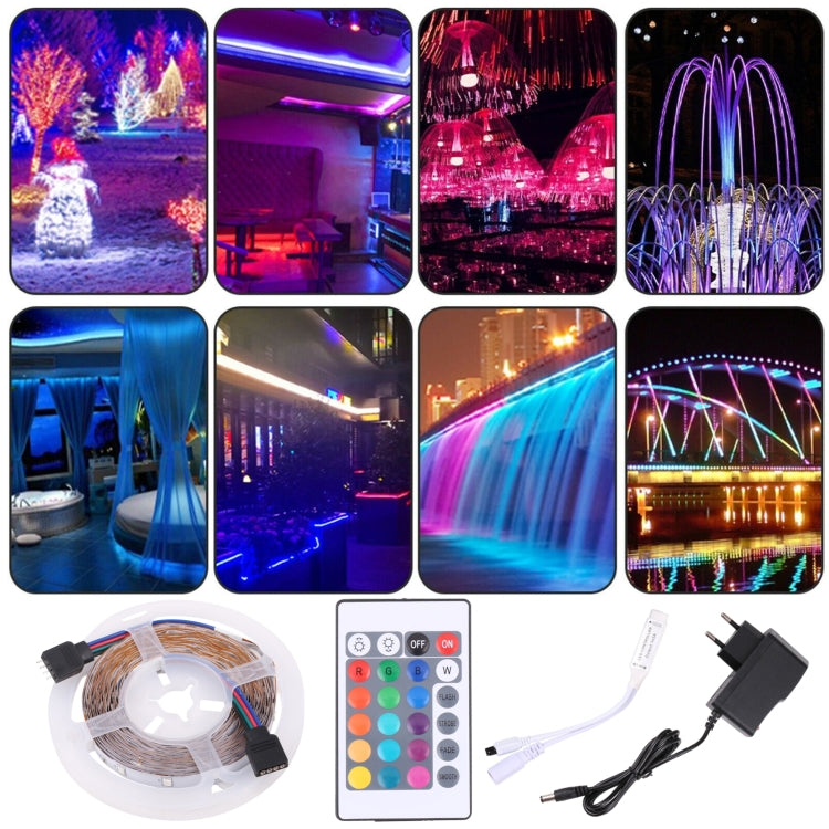 Bare Board 2835 SMD RGB LED Rope Light, 60 LED/m, Length: 5m, 12V 2A 100-240V, with 24-key Remote Control(AU Plug) - Bare Board Light by PMC TechLife | Online Shopping South Africa | PMC TechLife | Buy Now Pay Later Mobicred