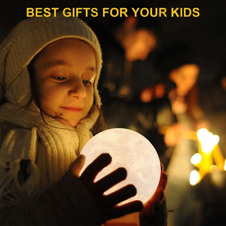 YouOKLight YK2302 15cm Touch Control 3D Print Moon Lamp, USB Charging 16-Color Dimming LED Night Light with Remote Control & Wooden Holder - Night Lights by youOKLight | Online Shopping South Africa | PMc TechLife | Buy Now Pay Later Mobicred
