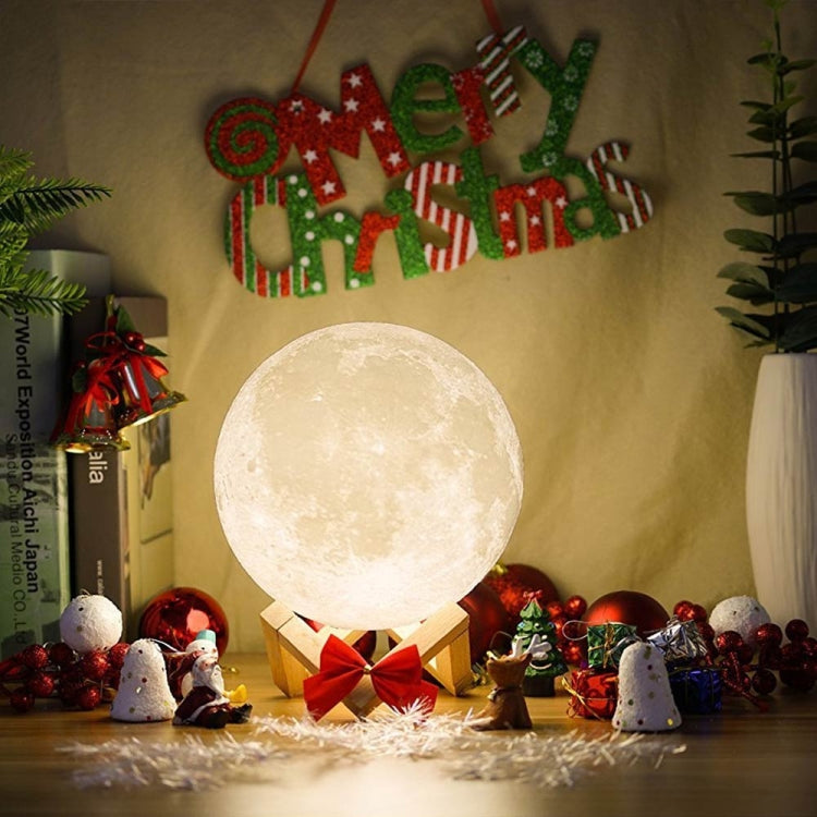 YouOKLight YK2302 15cm Touch Control 3D Print Moon Lamp, USB Charging 16-Color Dimming LED Night Light with Remote Control & Wooden Holder - Night Lights by youOKLight | Online Shopping South Africa | PMc TechLife | Buy Now Pay Later Mobicred