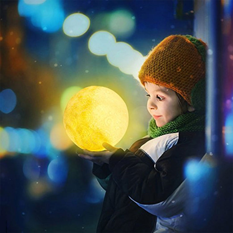 YouOKLight YK2302 15cm Touch Control 3D Print Moon Lamp, USB Charging 16-Color Dimming LED Night Light with Remote Control & Wooden Holder - Night Lights by youOKLight | Online Shopping South Africa | PMc TechLife | Buy Now Pay Later Mobicred