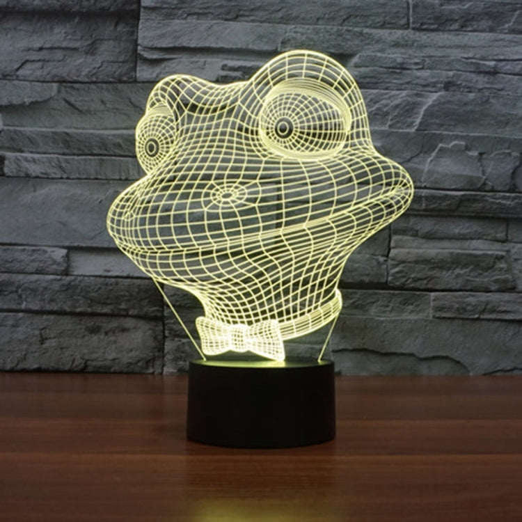 Frog Style 3D Touch Switch Control LED Light , 7 Color Discoloration Creative Visual Stereo Lamp Desk Lamp Night Light - free shipping - PMC TechLife - Order now!