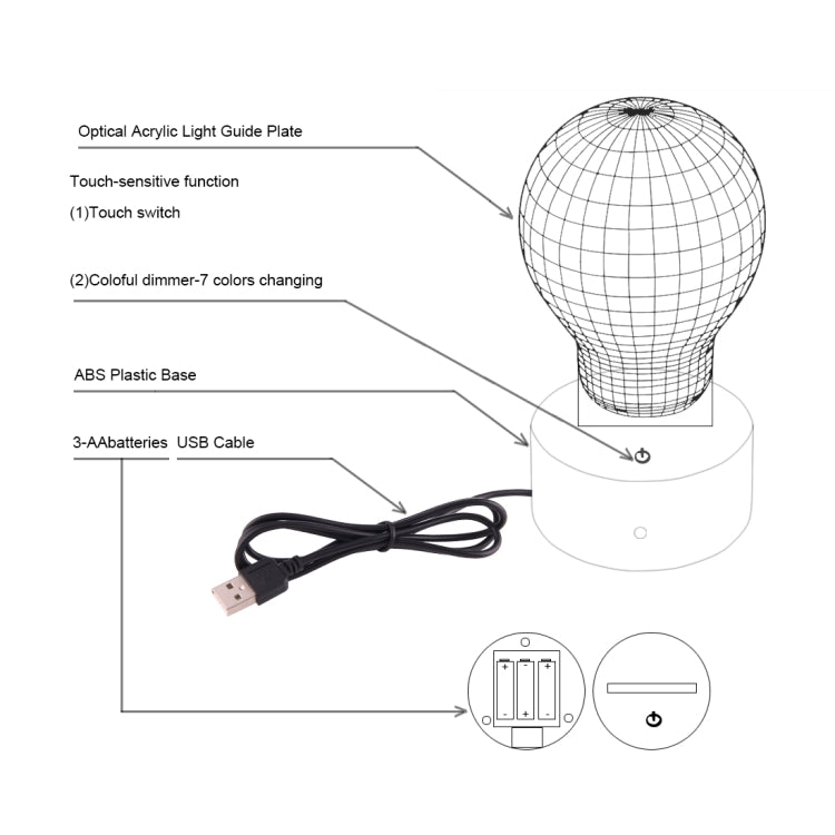 Basketball Style 3D Touch Switch Control LED Light , 7 Color Discoloration Creative Visual Stereo Lamp Desk Lamp Night Light - Novelty Lighting by PMC TechLife | Online Shopping South Africa | PMC TechLife | Buy Now Pay Later Mobicred