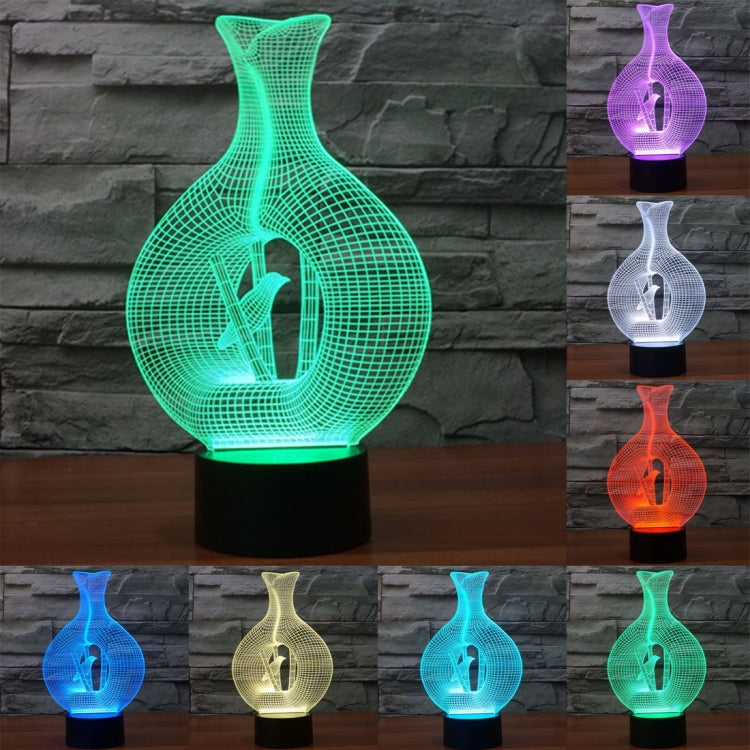 Bird In The Cage Style 3D Touch Switch Control LED Light , 7 Color Discoloration Creative Visual Stereo Lamp Desk Lamp Night Light - Novelty Lighting by PMC TechLife | Online Shopping South Africa | PMC TechLife | Buy Now Pay Later Mobicred