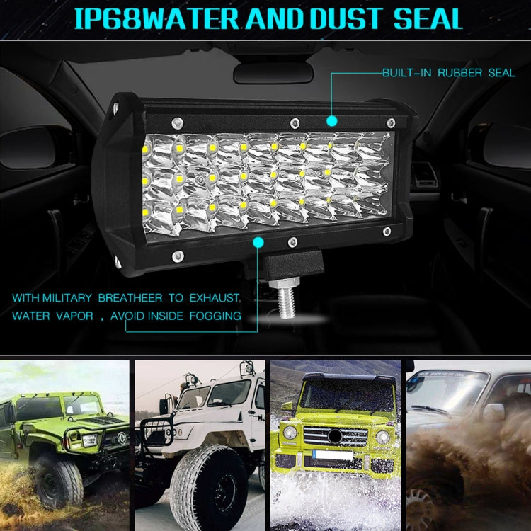 7 inch 18W 1800LM 3 Row LED Strip Light Working Refit Off-road Vehicle Lamp Roof Strip Light - Work Lights by PMC Jewellery | Online Shopping South Africa | PMC Jewellery | Buy Now Pay Later Mobicred