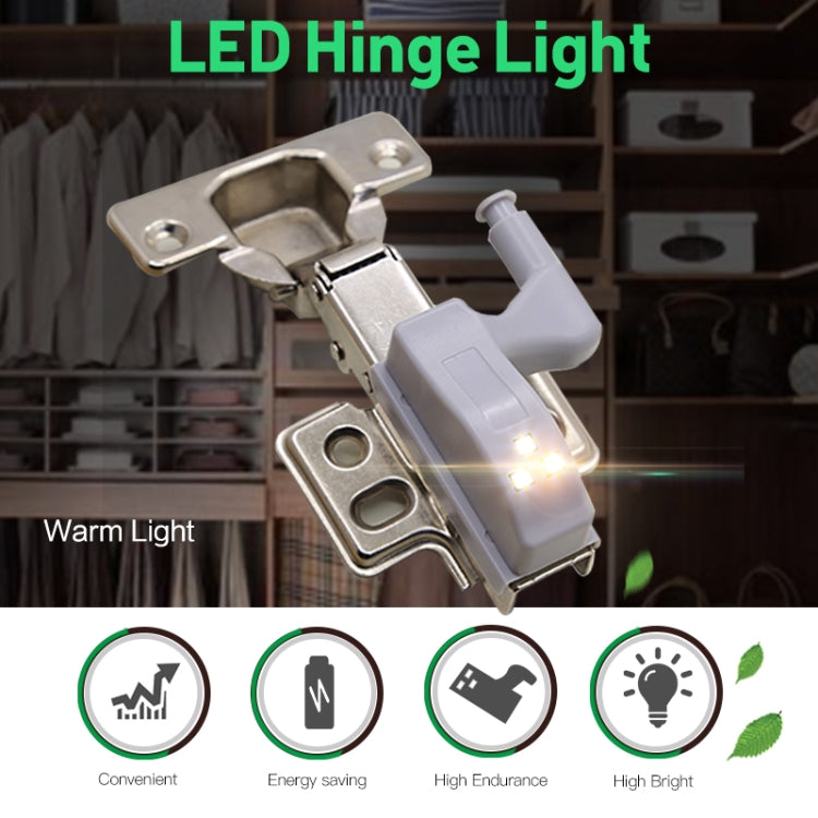 0.3W Universal Inner Hinge LED Sensor lamp Cupboard 3 LEDs Night light Auto ON/OFF Bulb(Warm White) - Sensor LED Lights by PMC Jewellery | Online Shopping South Africa | PMC Jewellery