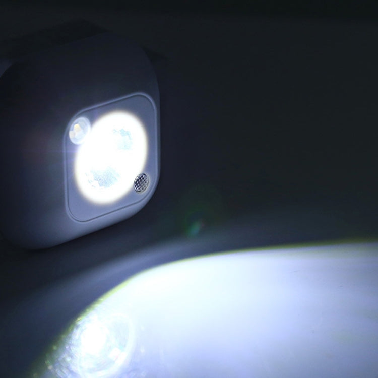 White Light Mini Human Body Motion Induction Ceiling Night Light , Porch Wall Lamps for Cabinets / Bedroom / Bathroom / Living Room, Sensor Distance: 2-3m(Black) - Sensor LED Lights by PMC TechLife | Online Shopping South Africa | PMC TechLife | Buy Now Pay Later Mobicred