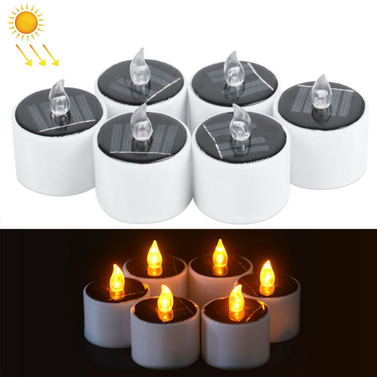 6 PCS Solar Power Candle Lamp, Warm White Light LED Energy Saving Atmosphere Night Light - Solar Lights by PMC Jewellery | Online Shopping South Africa | PMC Jewellery