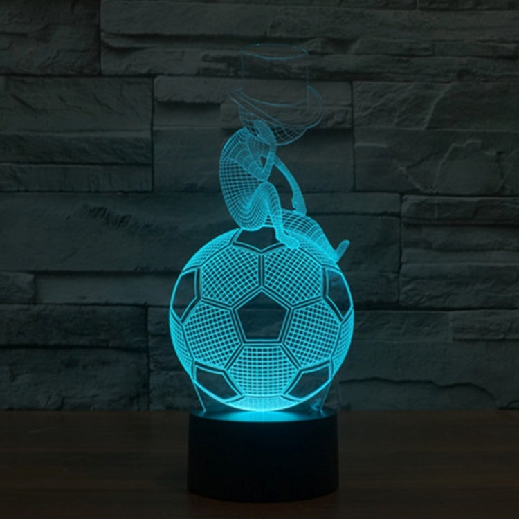 Thinking Football Style 3D Touch Switch Control LED Light Desk Lamp , 7 Colour Discoloration Creative Visual Stereo Lamp Night Light - Novelty Lighting by PMC TechLife | Online Shopping South Africa | PMC TechLife | Buy Now Pay Later Mobicred