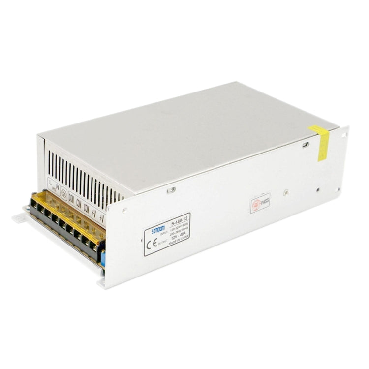 SOMPOM S-480-12 480W 12V 40A Iron Shell Driver LED Light Strip Lighting Monitor Power Supply - free shipping - PMc TechLife - Order now!