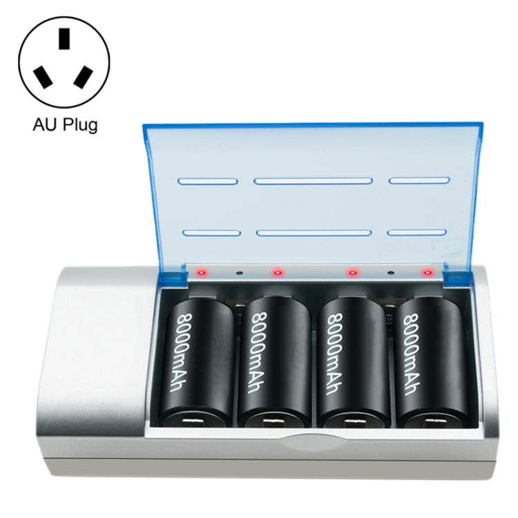 AC 100-240V 4 Slot Battery Charger for AA & AAA & C / D Size Battery, AU Plug - Charger & Converter by PMC Jewellery | Online Shopping South Africa | PMC Jewellery | Buy Now Pay Later Mobicred