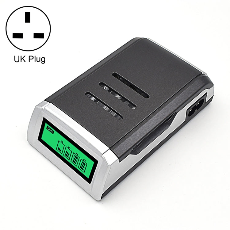 AC 100-240V 4 Slot Battery Charger for AA & AAA Battery, with LCD Display, UK Plug - Charger & Converter by PMC Jewellery | Online Shopping South Africa | PMC Jewellery | Buy Now Pay Later Mobicred