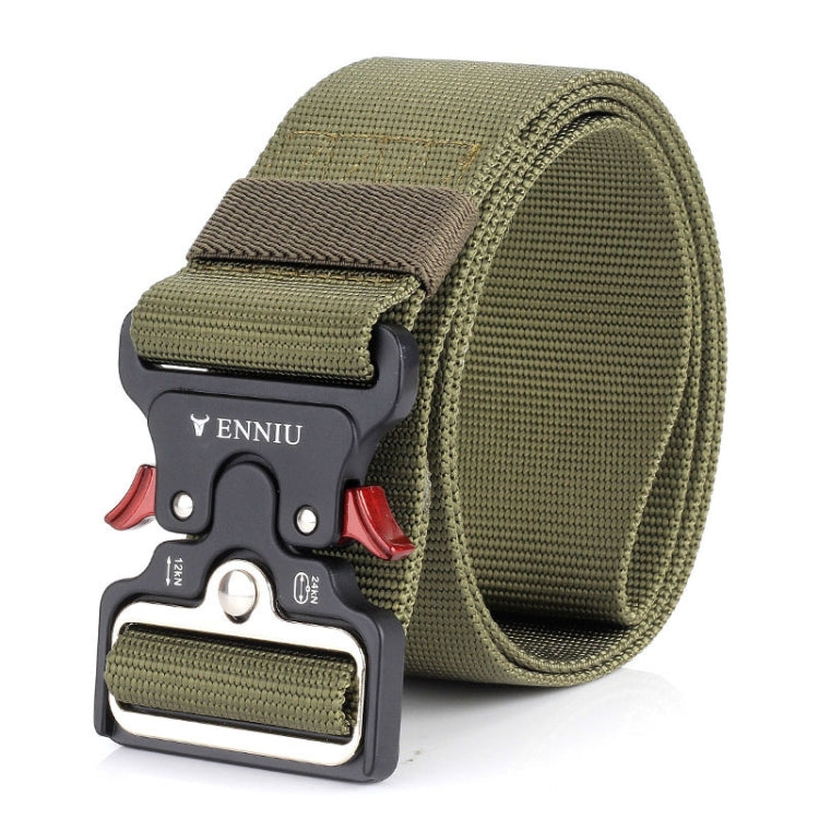 ENNIU 5cm Wide High-quality Powerful Nylon Belt Adjustable Multifunction Training Belts for Men(Army Green) - Belts by PMC Jewellery | Online Shopping South Africa | PMC Jewellery | Buy Now Pay Later Mobicred