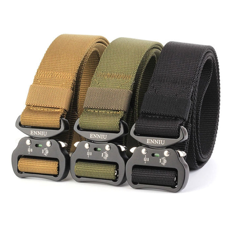 ENNIU 3.8cm Wide Aviation Aluminum Buckle Nylon Belt Adjustable Multifunction Training Belts (Black) - Belts by PMC Jewellery | Online Shopping South Africa | PMC Jewellery | Buy Now Pay Later Mobicred