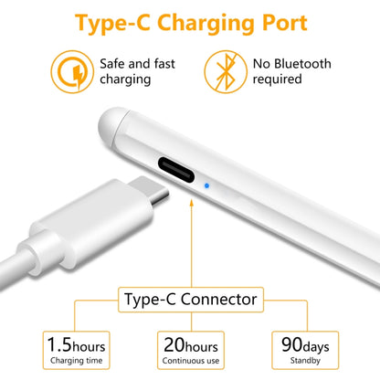 1.4-2.3mm Magnetic Design Superfine Nib Prevent Accidental Touch Handwritten Capacitive Screen Stylus Pen(White) - Stylus Pen by PMC Jewellery | Online Shopping South Africa | PMC Jewellery | Buy Now Pay Later Mobicred