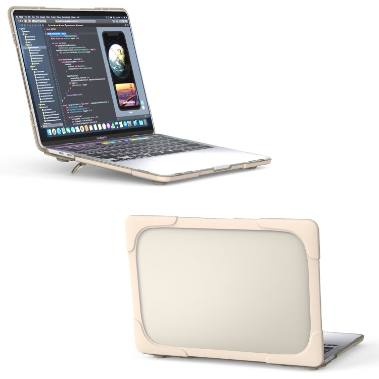 For MacBook Pro 13 inch 2022 & A2289 / A2251 / A2338 2020 PC + TPU Two Colors Laptop Protective Case(Gold) - MacBook Pro Cases by PMC Jewellery | Online Shopping South Africa | PMC Jewellery | Buy Now Pay Later Mobicred