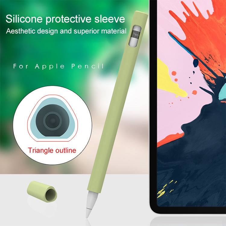 LOVE MEI For Apple Pencil 1 Triangle Shape Stylus Pen Silicone Protective Case Cover (Green) - Pencil Accessories by LOVE MEI | Online Shopping South Africa | PMC TechLife | Buy Now Pay Later Mobicred