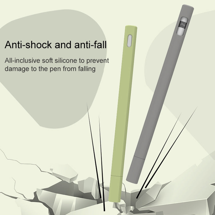 LOVE MEI For Apple Pencil 1 Triangle Shape Stylus Pen Silicone Protective Case Cover (Fluorescent Green) - Pencil Accessories by LOVE MEI | Online Shopping South Africa | PMC TechLife