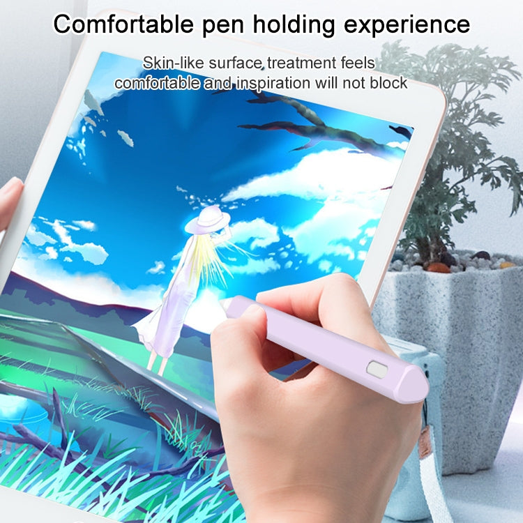 LOVE MEI For Apple Pencil 1 Triangle Shape Stylus Pen Silicone Protective Case Cover (Fluorescent Green) - Pencil Accessories by LOVE MEI | Online Shopping South Africa | PMC TechLife