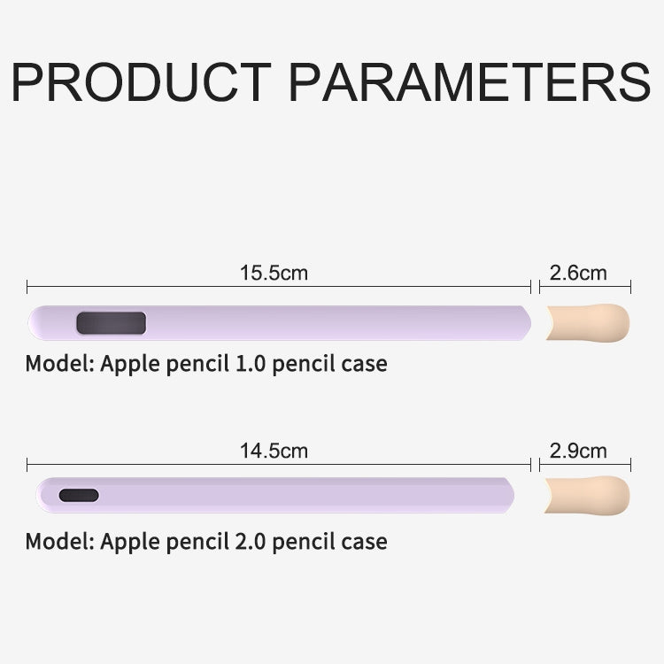 LOVE MEI For Apple Pencil 2 Stripe Design Stylus Pen Silicone Protective Case Cover (Purple) - Pencil Accessories by LOVE MEI | Online Shopping South Africa | PMC TechLife | Buy Now Pay Later Mobicred
