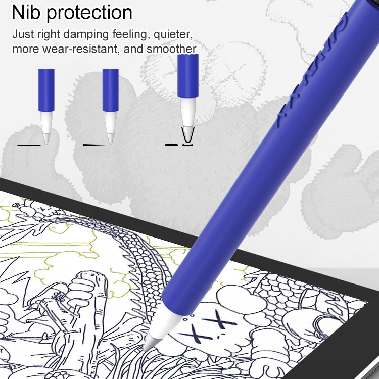 LOVE MEI For Apple Pencil 2 Middle Finger Shape Stylus Pen Silicone Protective Case Cover (Purple) - Pencil Accessories by LOVE MEI | Online Shopping South Africa | PMC TechLife | Buy Now Pay Later Mobicred