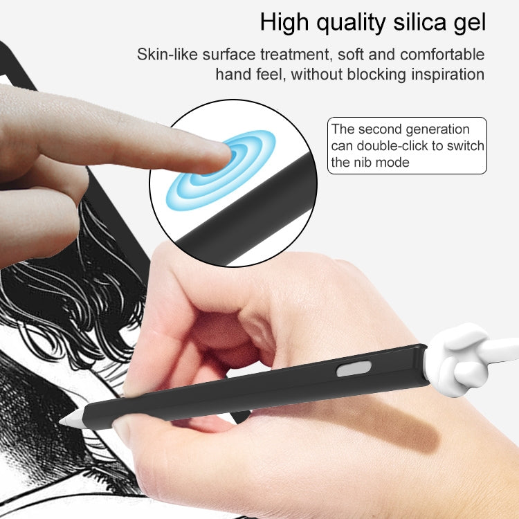 LOVE MEI For Apple Pencil 1 Middle Finger Shape Stylus Pen Silicone Protective Case Cover (Green) - Pencil Accessories by LOVE MEI | Online Shopping South Africa | PMC TechLife | Buy Now Pay Later Mobicred