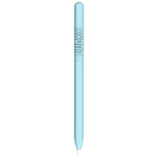 LOVE MEI For Apple Pencil 2 Number Letter Design Stylus Pen Silicone Protective Case Cover (Blue) - Pencil Accessories by LOVE MEI | Online Shopping South Africa | PMC Jewellery