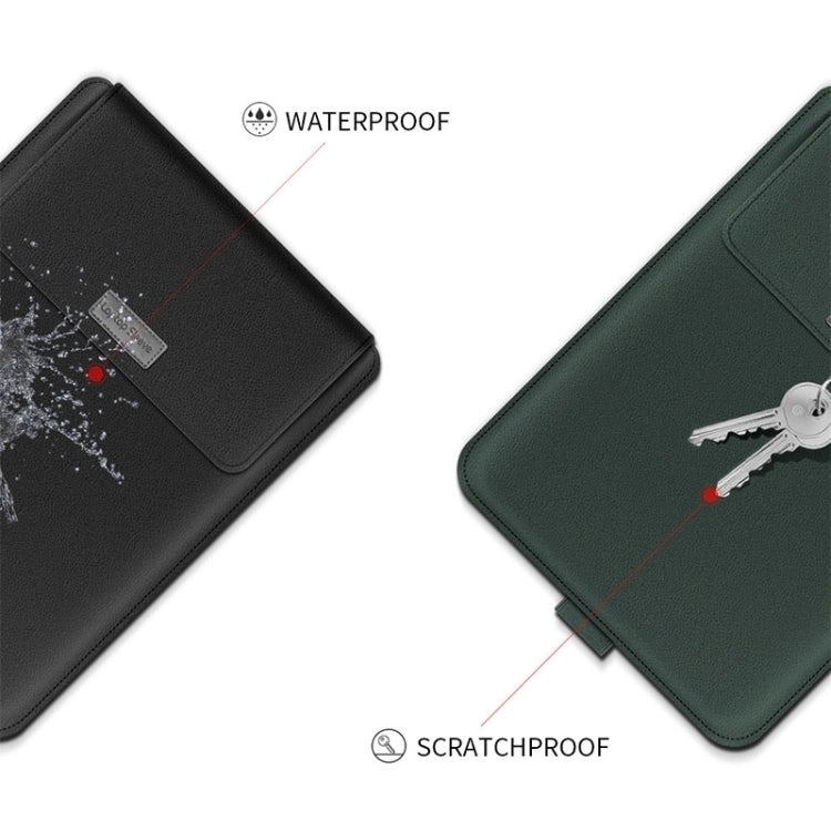 4 in 1 Universal Waterproof PU Leather Laptop Liner Bag with Handle & Stand & Pen Holder + 2 Winders + Mouse Bag + Charger Bag Set for 17 inch Laptops(Grey) - 15.6 - 17 inch by PMC TechLife | Online Shopping South Africa | PMC TechLife | Buy Now Pay Later Mobicred