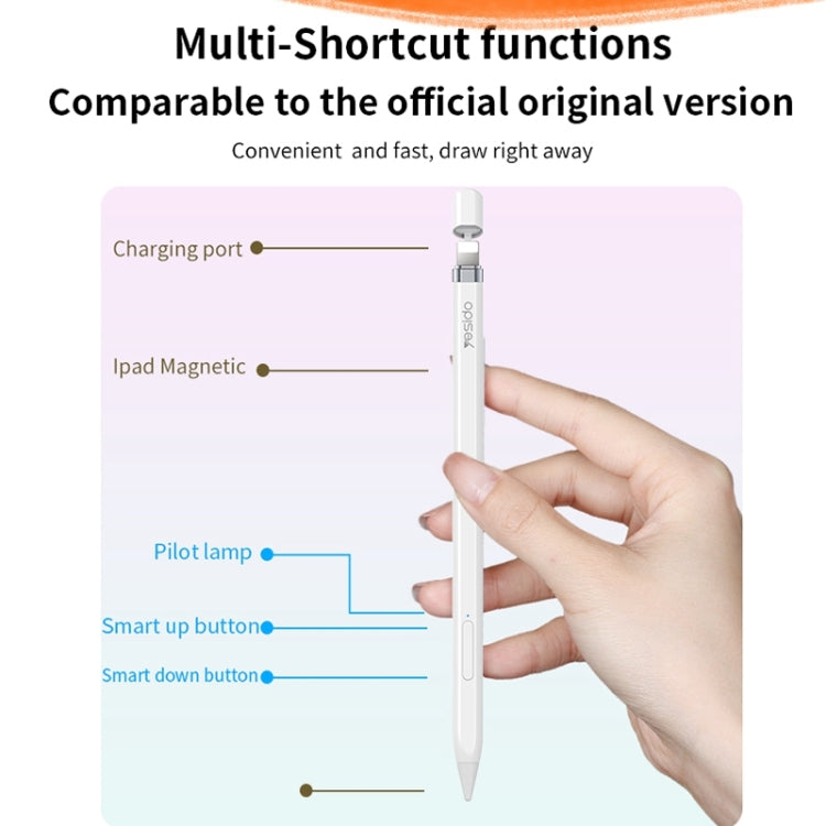 Yesido ST13 8 Pin Interface Multi-function Bluetooth Wireless Stylus Pen Capacitive Pencil for iPad (White) - Stylus Pen by Yesido | Online Shopping South Africa | PMC Jewellery | Buy Now Pay Later Mobicred