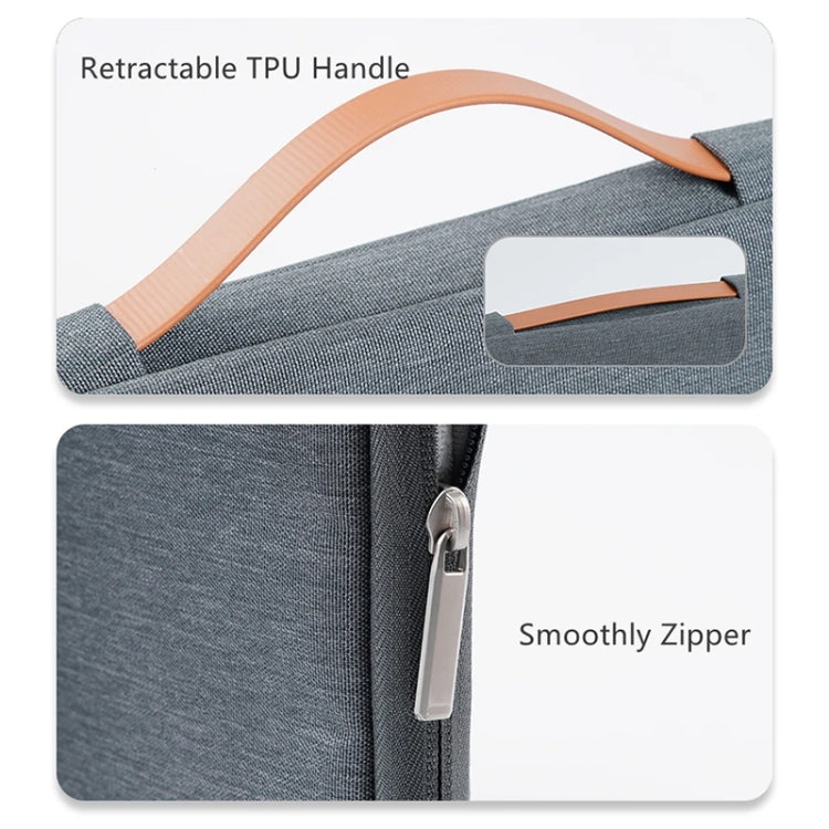 For 13 inch Laptop Zipper Waterproof  Handheld Sleeve Bag (Green) - 13.3 inch by PMC TechLife | Online Shopping South Africa | PMC TechLife | Buy Now Pay Later Mobicred