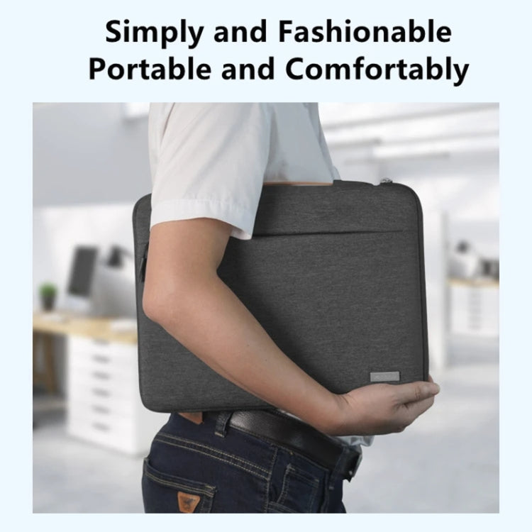 For 16 inch Laptop Zipper Waterproof  Handheld Sleeve Bag (Green) - 13.3 inch by PMC TechLife | Online Shopping South Africa | PMC TechLife | Buy Now Pay Later Mobicred
