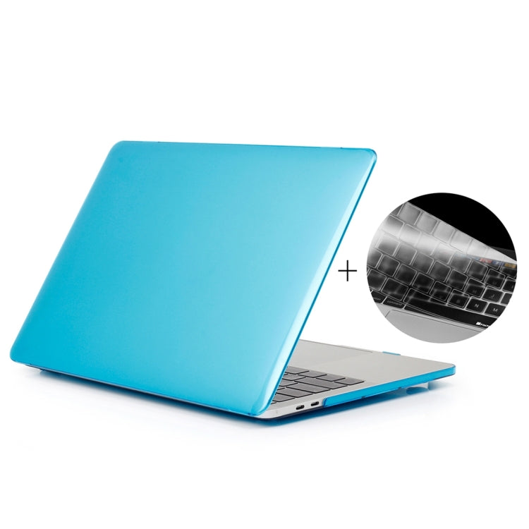 ENKAY Hat-Prince 2 in 1 Crystal Hard Shell Plastic Protective Case + US Version Ultra-thin TPU Keyboard Protector Cover for 2016 New MacBook Pro 13.3 inch with Touchbar (A1706)(Blue) - free shipping - PMC Jewellery - Order now!