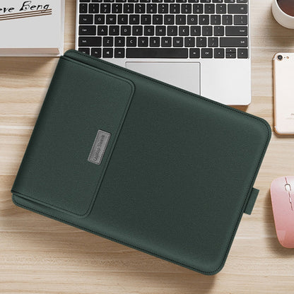 4 in 1 Universal Waterproof PU Leather Laptop Liner Bag with Handle & Stand & Pen Holder + 2 Winders + Mouse Bag + Charger Bag Set for 11/12 inch laptops(Green) - 10 - 11 inch by PMC Jewellery | Online Shopping South Africa | PMC Jewellery | Buy Now Pay Later Mobicred