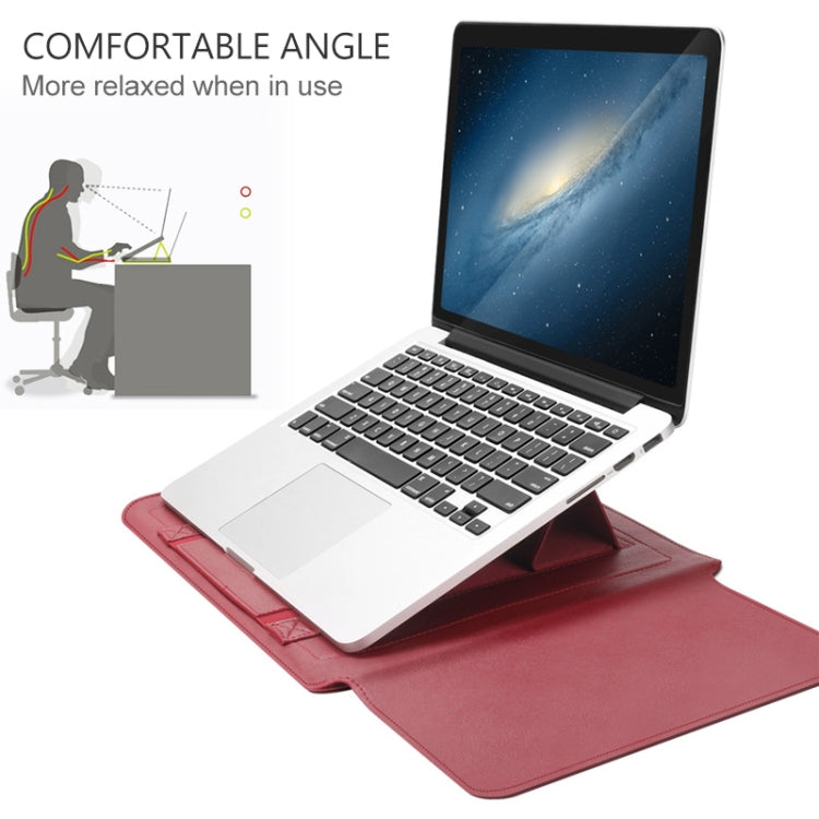 4 in 1 Universal Waterproof PU Leather Laptop Liner Bag with Handle & Stand & Pen Holder + 2 Winders + Mouse Bag + Charger Bag Set for 11/12 inch laptops(Green) - 10 - 11 inch by PMC TechLife | Online Shopping South Africa | PMC TechLife | Buy Now Pay Later Mobicred