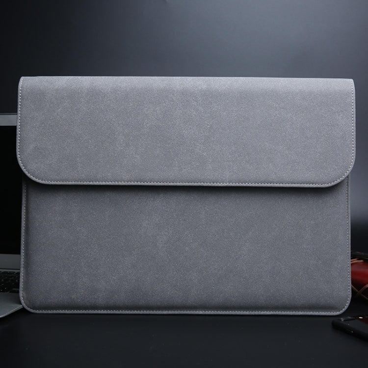 Horizontal Matte Leather Laptop Inner Bag for MacBook Air 11.6 inch A1465 (2012 - 2015) / A1370 (2010 - 2011)(Dark Gray) - Protective Bags by PMC Jewellery | Online Shopping South Africa | PMC Jewellery | Buy Now Pay Later Mobicred