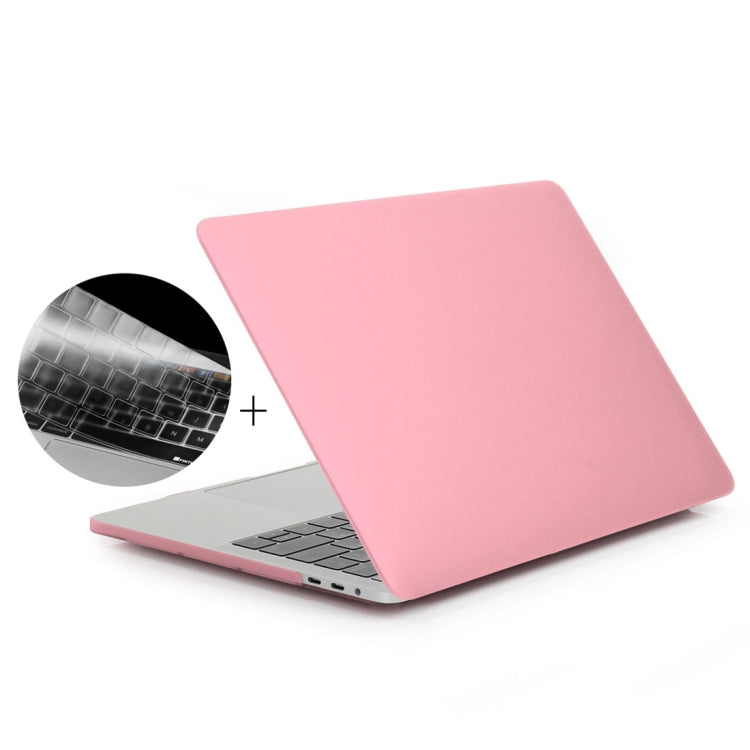 ENKAY Hat-Prince 2 in 1 Frosted Hard Shell Plastic Protective Case + Europe Version Ultra-thin TPU Keyboard Protector Cover for 2016 MacBook Pro 15.4 Inch with Touch Bar (A1707) (Pink) - MacBook Pro Cases by ENKAY | Online Shopping South Africa | PMC Jewellery | Buy Now Pay Later Mobicred