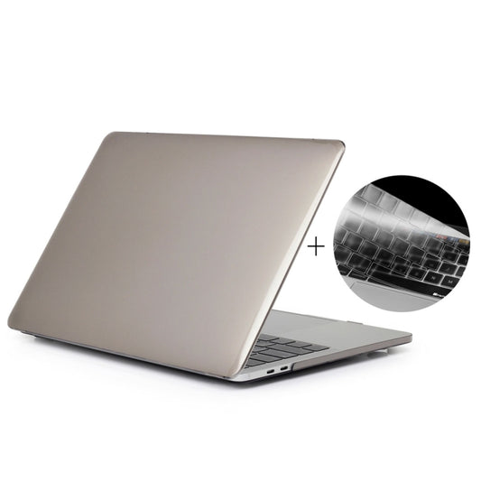 ENKAY Hat-Prince 2 in 1 Crystal Hard Shell Plastic Protective Case + Europe Version Ultra-thin TPU Keyboard Protector Cover for 2016 MacBook Pro 13.3 Inch with Touch Bar (A1706) (Grey) - MacBook Pro Cases by ENKAY | Online Shopping South Africa | PMC Jewellery | Buy Now Pay Later Mobicred