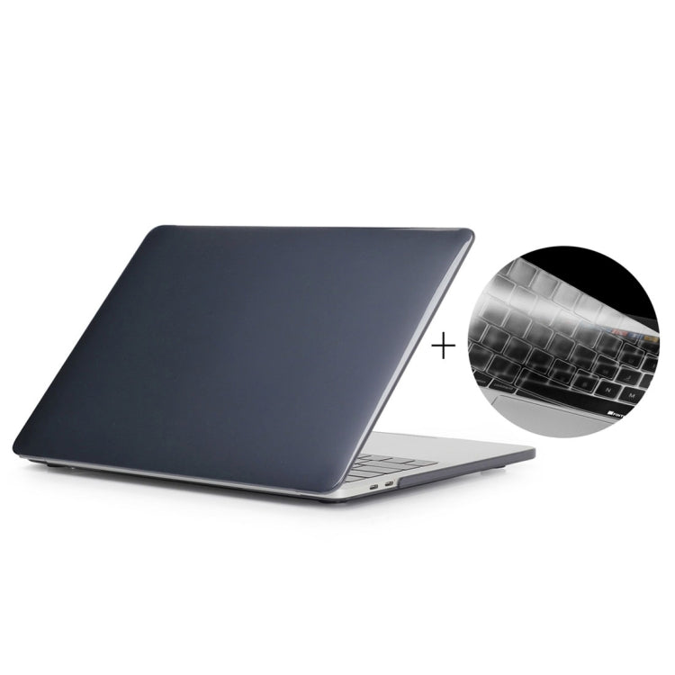 ENKAY Hat-Prince 2 in 1 Crystal Hard Shell Plastic Protective Case + Europe Version Ultra-thin TPU Keyboard Protector Cover for 2016 MacBook Pro 15.4 Inch with Touch Bar (A1707) (Black) - free shipping - PMC Jewellery - Order now!