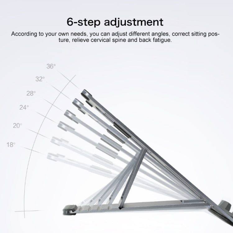 Lenovo Z2 Legion Gears Aluminum Alloy Notebook Laptop Desktop Heat Radiation Holder Cooling Bracket (Grey) - free shipping - PMC Jewellery - Order now!