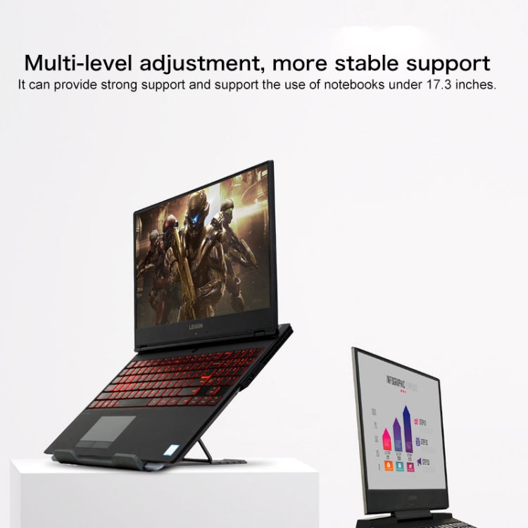 Lenovo Z2 Legion Gears Aluminum Alloy Notebook Laptop Desktop Heat Radiation Holder Cooling Bracket (Grey) - free shipping - PMC Jewellery - Order now!