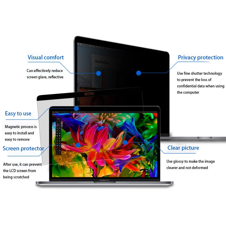 Magnetic Privacy Anti-glare PET Screen Film for MacBook Air 13.3 inch (A1466 / A1369) - Screen Protectors by PMC Jewellery | Online Shopping South Africa | PMC Jewellery | Buy Now Pay Later Mobicred