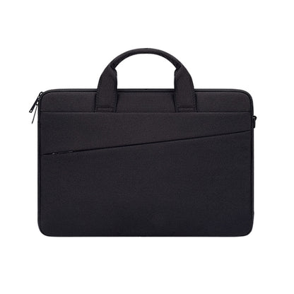 ST03S 14.1 inch Double Side Pockets Wearable Oxford Cloth Soft Handle Portable Laptop Tablet Bag(Black) - 14.1 inch by PMC Jewellery | Online Shopping South Africa | PMC Jewellery | Buy Now Pay Later Mobicred