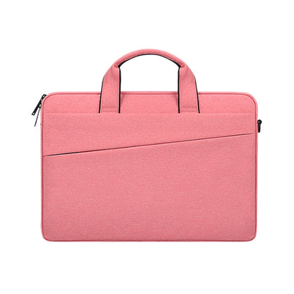 ST03S 14.1 inch Double Side Pockets Wearable Oxford Cloth Soft Handle Portable Laptop Tablet Bag(Pink) - 14.1 inch by PMC Jewellery | Online Shopping South Africa | PMC Jewellery | Buy Now Pay Later Mobicred