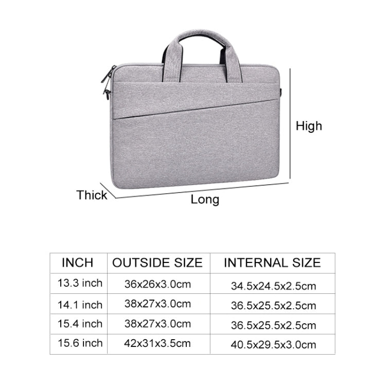ST03S 15.4 inch Double Side Pockets Wearable Oxford Cloth Soft Handle Portable Laptop Tablet Bag(Navy Blue) - 15 inch by PMC TechLife | Online Shopping South Africa | PMC TechLife | Buy Now Pay Later Mobicred