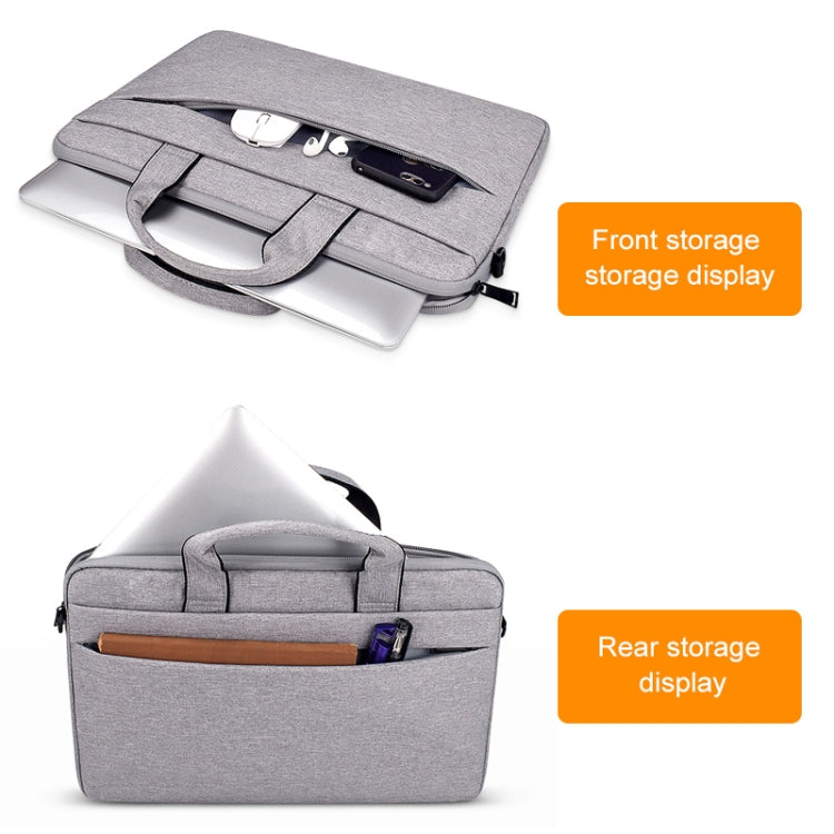 ST03S 15.6 inch Double Side Pockets Wearable Oxford Cloth Soft Handle Portable Laptop Tablet Bag(Grey) - 15.6 - 17 inch by PMC TechLife | Online Shopping South Africa | PMC TechLife | Buy Now Pay Later Mobicred