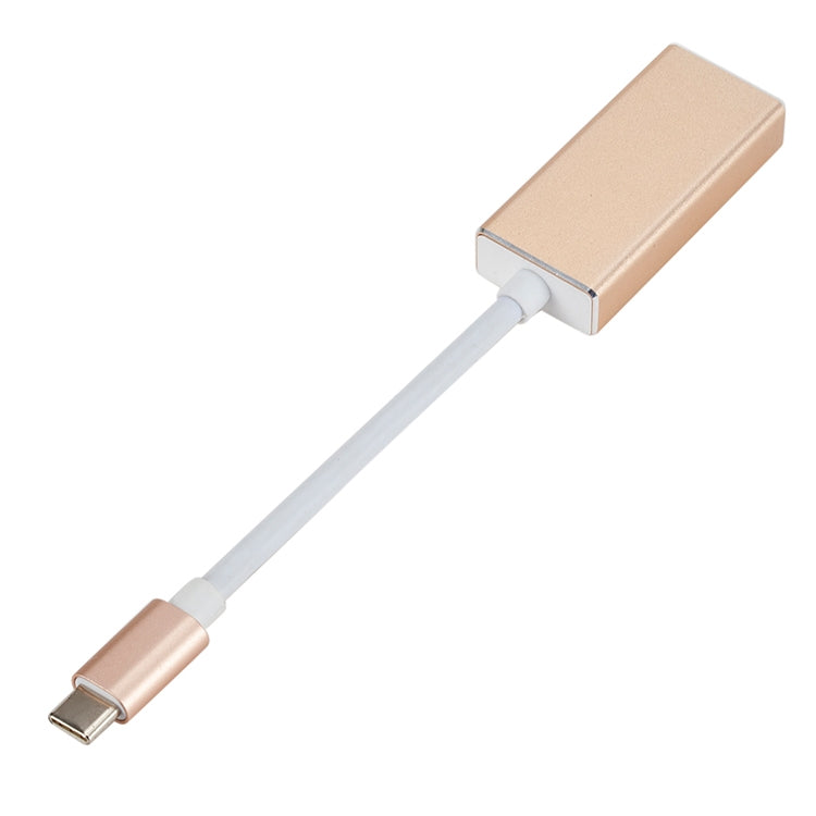 USB-C / Type-C 3.1 Male to DP Female HD Converter, Length: 12cm (Gold) - Cable & Adapter by PMC Jewellery | Online Shopping South Africa | PMC Jewellery | Buy Now Pay Later Mobicred